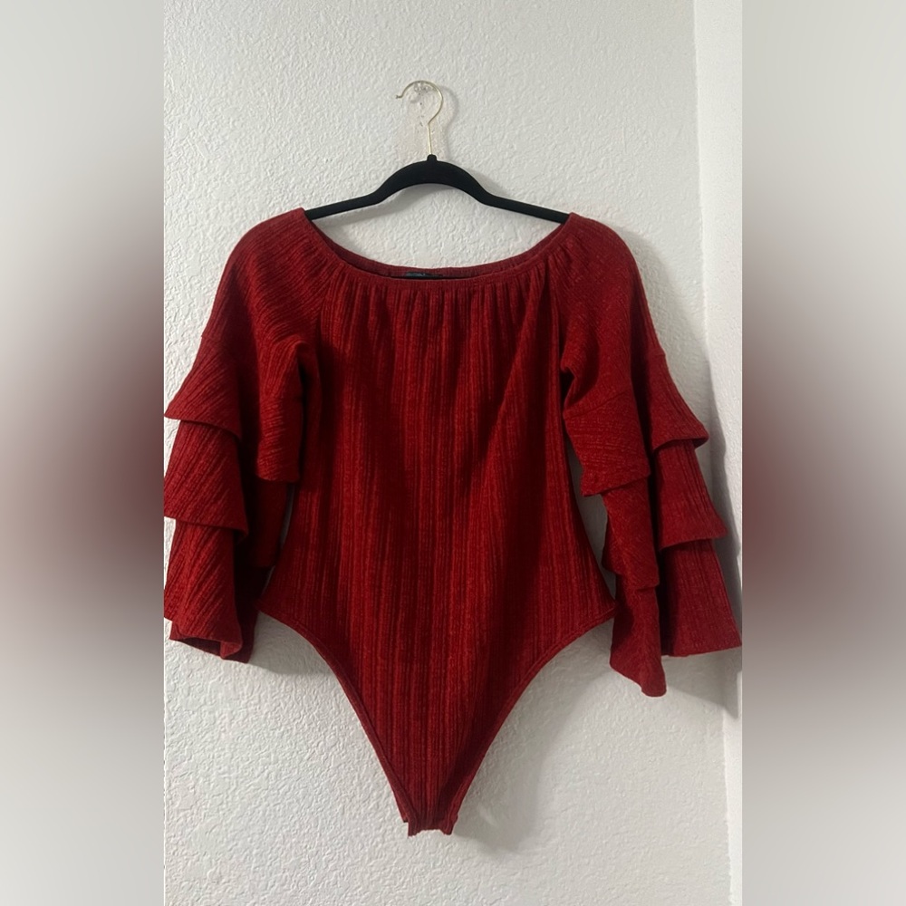 Fashion Express Ruffled Sleeve Bodysuit